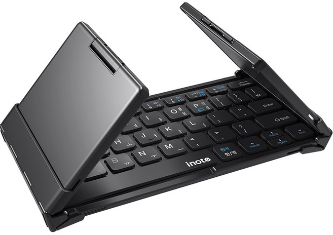 아이노트 터치패드 무선 블루투스 멀티 페어링 접이식 키보드, 블랙, X-FOLDING 터치 플러스