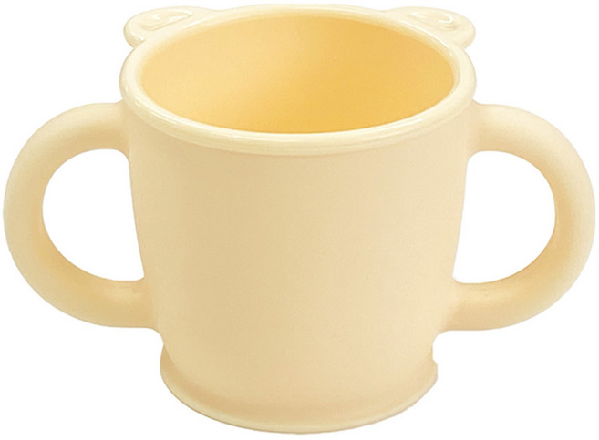 오가닉팩토리 유아용 실리콘 곰돌이 양손컵, 버터크림, 1개, 170ml