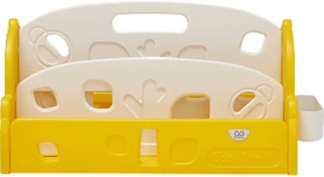 BeneBene 리틀 폴리스 유아 아기 멀티 책장, 옐로우, 1단