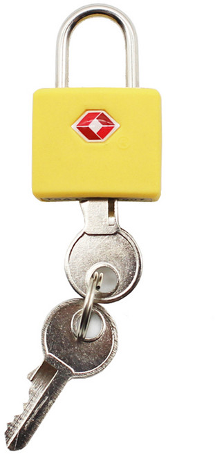 트래블큐브 TSA 초소형 미니 자물쇠 열쇠형 옐로우, 1개