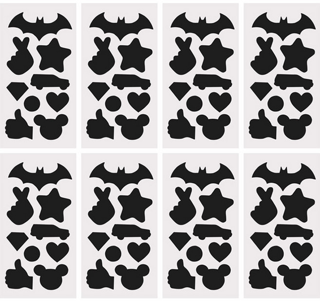 메이징초이스 패딩점퍼 의류 수선 패치 테이프 8p, 블랙, 1개