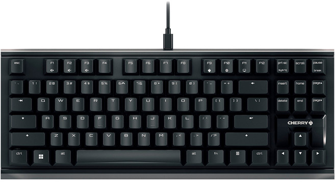 CHERRY 機械式有線無數字鍵盤, 黑色, MX 1.1 TKL (靜音紅軸), 紅軸