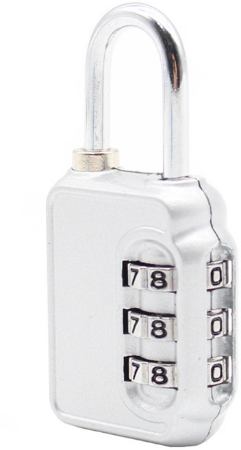 트래블큐브 다용도 3 다이얼자물쇠 실버, 1개