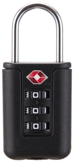 트래블큐브 초경량 TSA 라이트 3다이얼 자물쇠 블랙, 1개