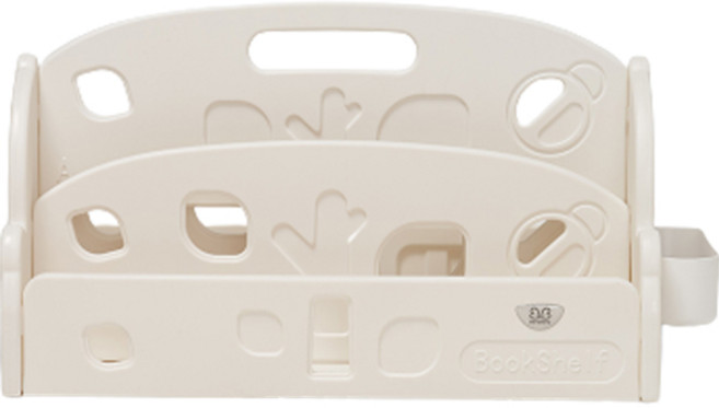 BeneBene 리틀 폴리스 유아 미니 전면 양면 멀티 책장 정리함, 화이트, 1단