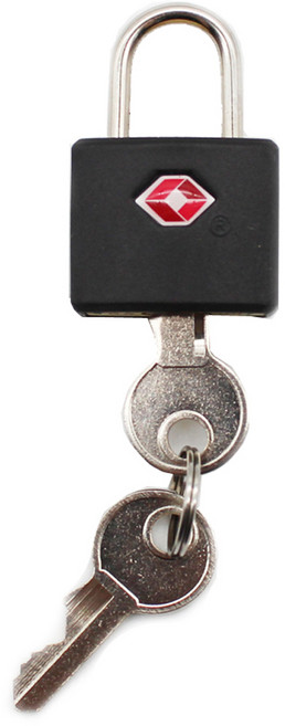 트래블큐브 TSA 미니 자물쇠 열쇠형 블랙, 1개