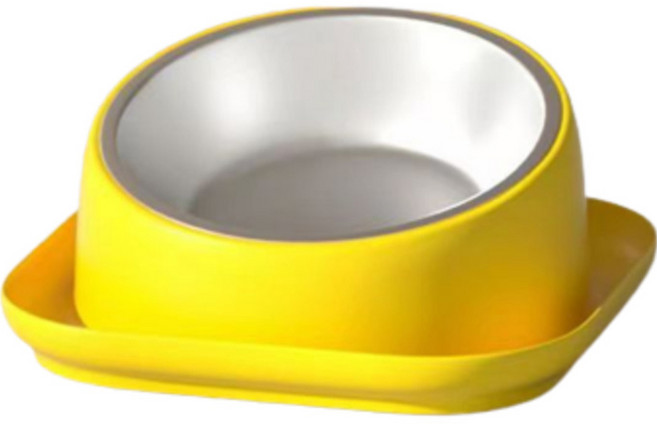 펫트너스 반려동물 프루프 식기, 옐로우, 1개