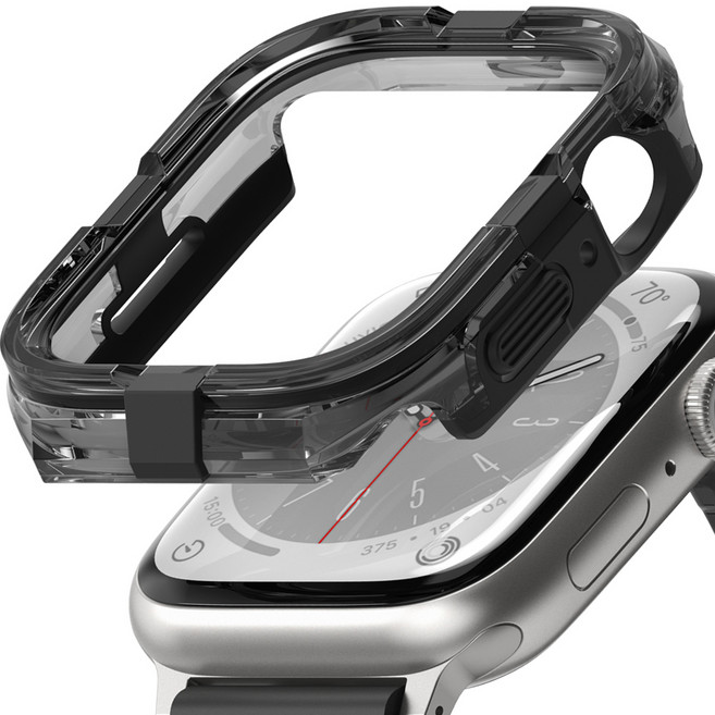 링케 애플워치 퓨전 범퍼 케이스, 블랙, 1개