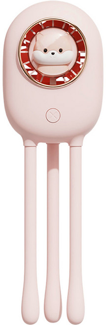 러블비 유모차 문어발 집게형 다용도 선풍기, 핑크, 1개