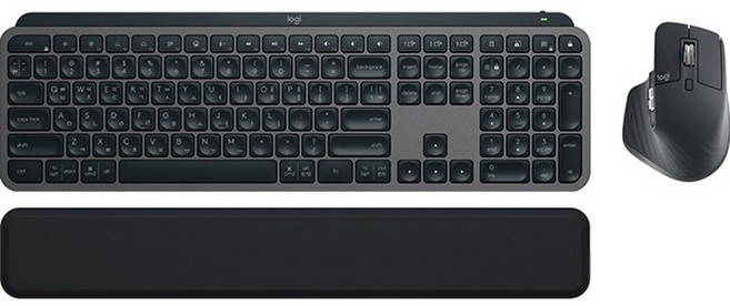 로지텍 MX KEYS S COMBO 무선키보드 + 마우스 + 팜레스트 세트, YR0073(키보드) , MR0077(마우스), 블랙, 일반형