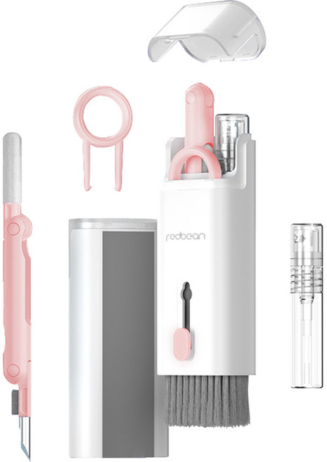 레드빈 7in1 스마트 디바이스 클리닝 브러쉬 청소키트, H1C7-PK, 베이비핑크, 1개