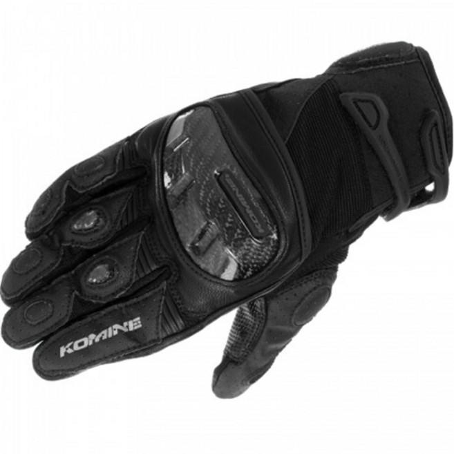 KOMINE PROTECT LEATHER M GLOVES GUREN 雙手穿戴 GK-1933, 黑色