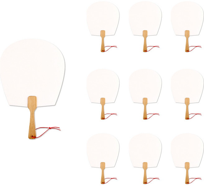 유니아트 종이평 부채, 혼합색상, 10개