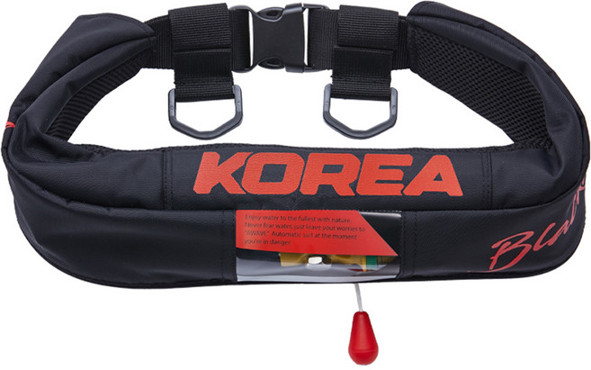 블랙마린 남녀공용 자동팽창식 허리벨트형 구명조끼