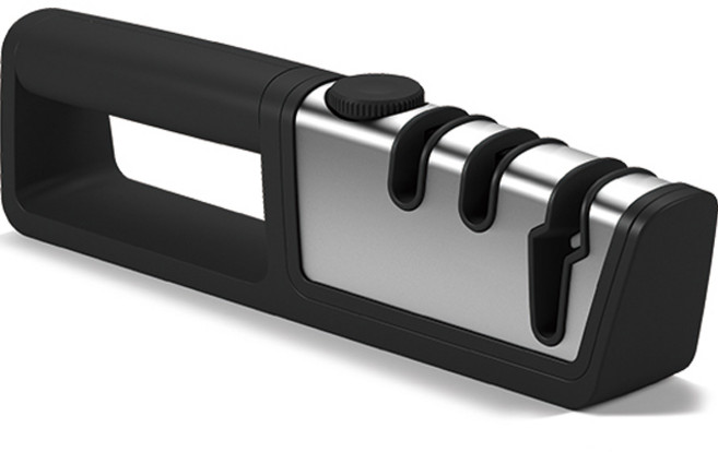 마리슈타이거 조절식 나이프 가위 샤프너 V2, 블랙, 1개