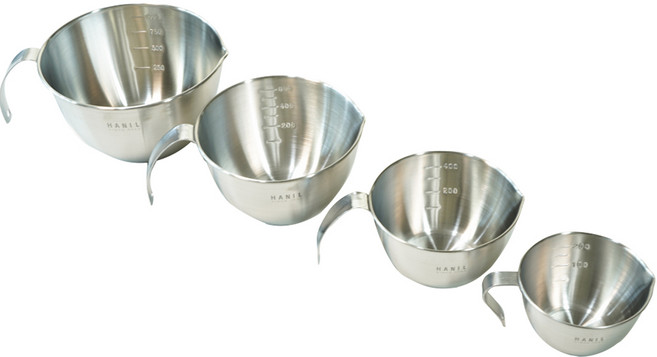 한일스텐레스 손잡이 계량 믹싱볼 4종 세트, 1세트
