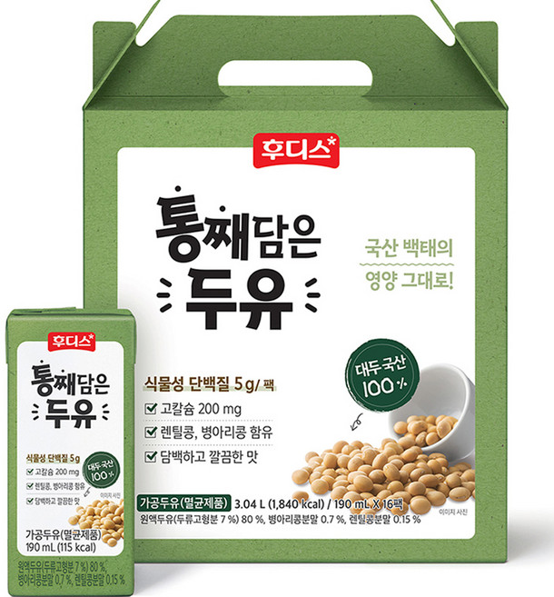 일동후디스 통째담은 두유 16p, 3.04L, 1개