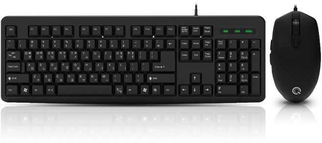 QSENN USB 鍵盤滑鼠組, GP-KM2100 Plus, 混合顏色, 一般型