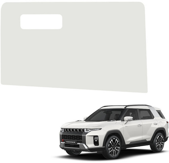 메이튼 차량용 순정 컬러 가죽 글로브박스 스크래치 커버, 쌍용 토레스, 라이트그레이