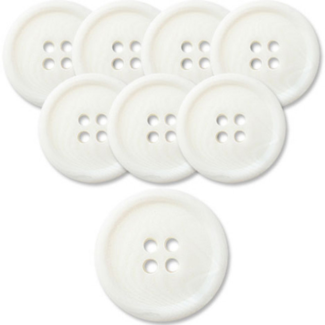 동대문단추왕 고급 무광 코트 가디건 단추 21mm, 화이트콥스, 8개