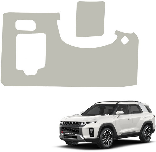 메이튼 순정 컬러 가죽 핸들하단 스크래치 커버, 쌍용 토레스, 웜그레이