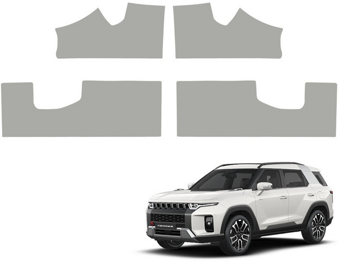 메이튼 토레스 스크래치 순정 컬러 가죽 SC 도어스텝 커버, 쌍용 토레스, 그레이