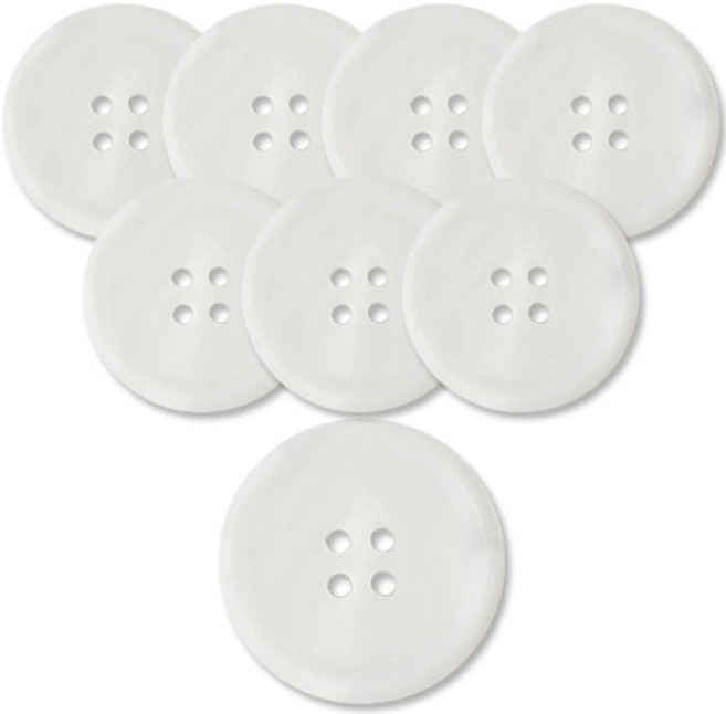 동대문단추왕 고급 무광 코트 가디건 단추 21mm, 화이트MD, 8개