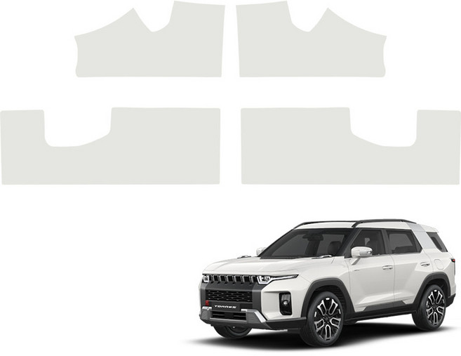 메이튼 토레스 스크래치 순정 컬러 가죽 SC 도어스텝 커버, 쌍용 토레스, 라이트그레이