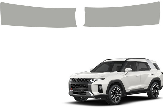 메이튼 스크래치 순정 컬러 가죽 SC 트렁크스텝 커버, 쌍용 토레스, 그레이