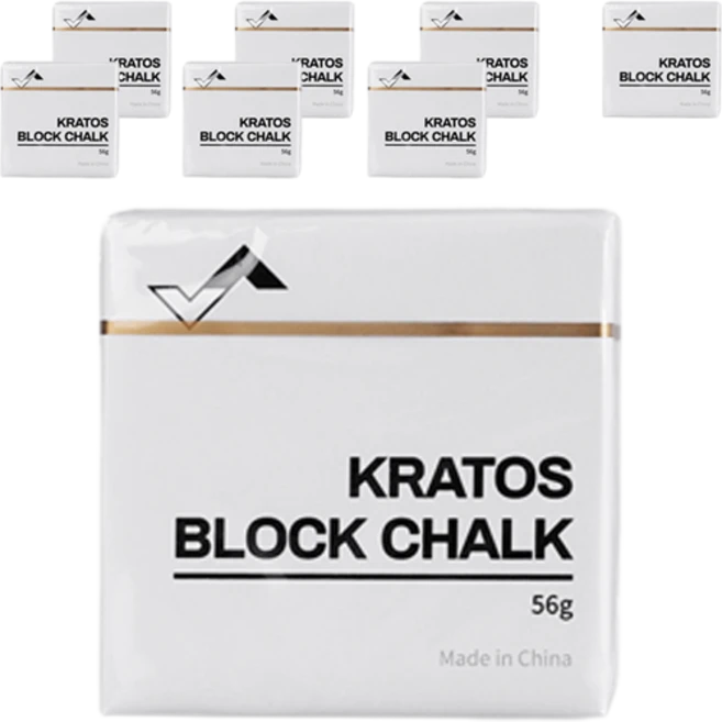 KRATOS 탄산마그네슘 리프팅 초크 블럭, 56g, 8개 - 쿠팡