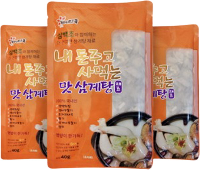 유어쿡 내 돈주고 사먹는 맛 삼계탕 재료, 3개, 40g