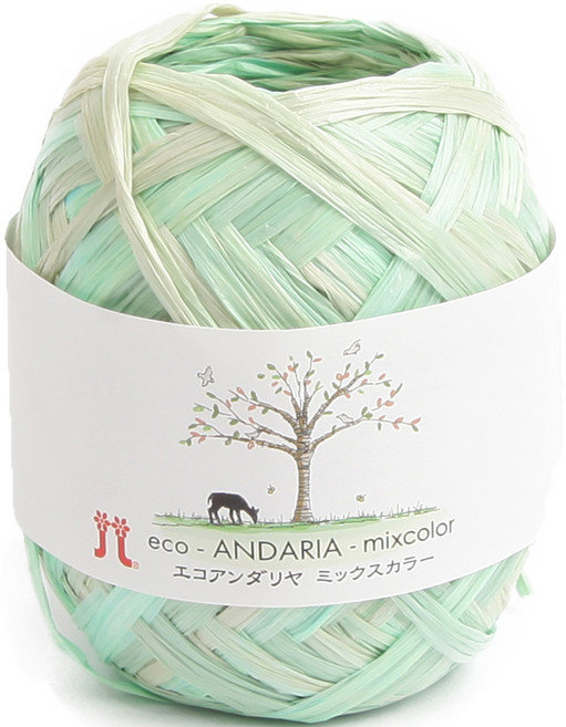 ANDARIA mixcolor拉菲草編織線 80m, 261, 1個
