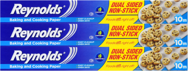 Reynolds 雷諾茲 頂級不沾烘焙紙, 3個