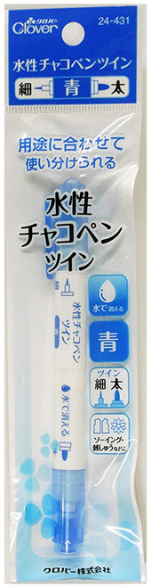 Clover 트윈 수성펜 24-431 13.3cm, 파랑, 1개
