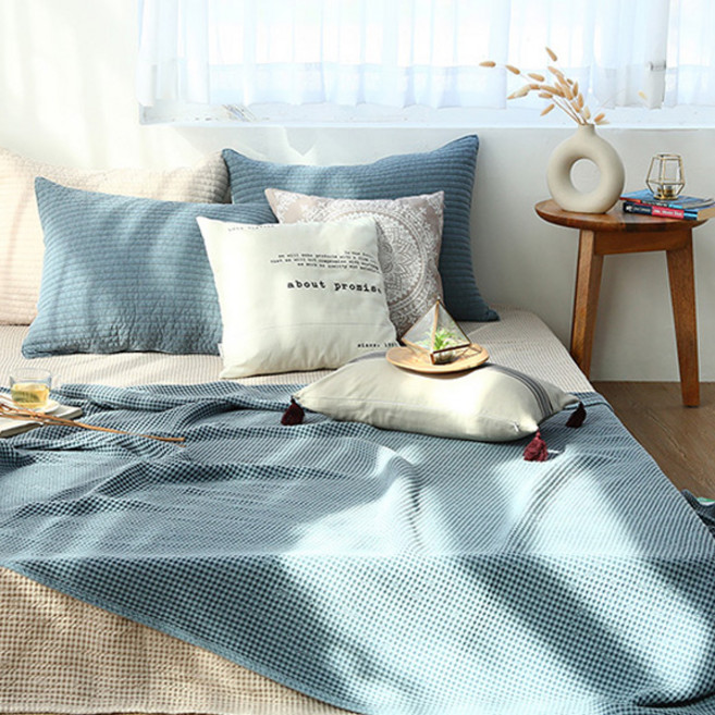 파코홈 소프티아2 모달 와플 피그먼트 스프레드, 더치블루