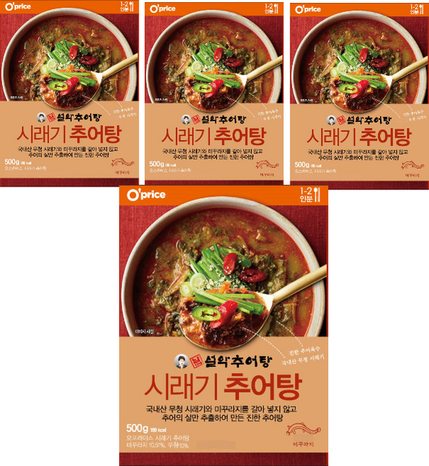 오프라이스 남가네 설악 추어탕, 4개, 500g