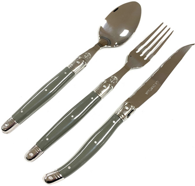 까르투하 오로 양식기 커트러리 1인 세트, 그레이, 디너스푼 + 디너포크 + 디너나이프, 1세트
