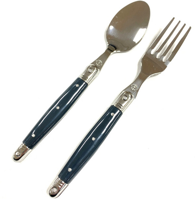 까르투하 오로 티스푼 티포크 1인 세트 네이비, 1세트, 티스푼 + 티포크