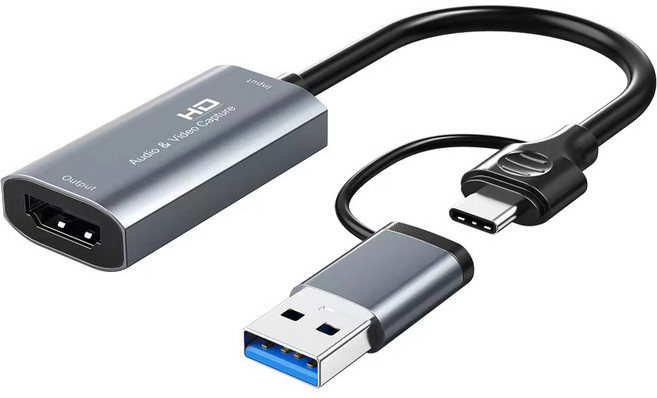 CABLETIME 2合1 USB Type-C HDMI 影像擷取卡, CB64G