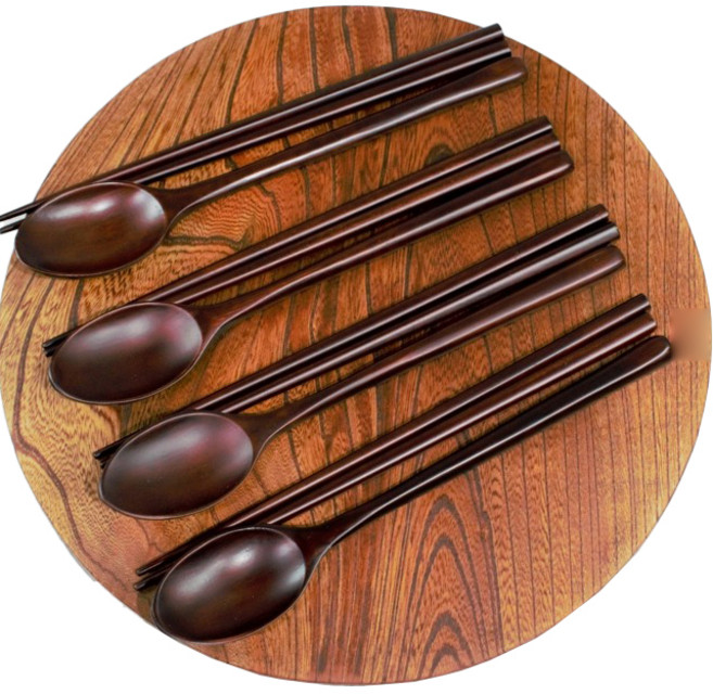 남원목기공예사 문화재 옻칠 수저 + 젓가락 세트, 혼합색상, 수저 4p + 젓가락 4p