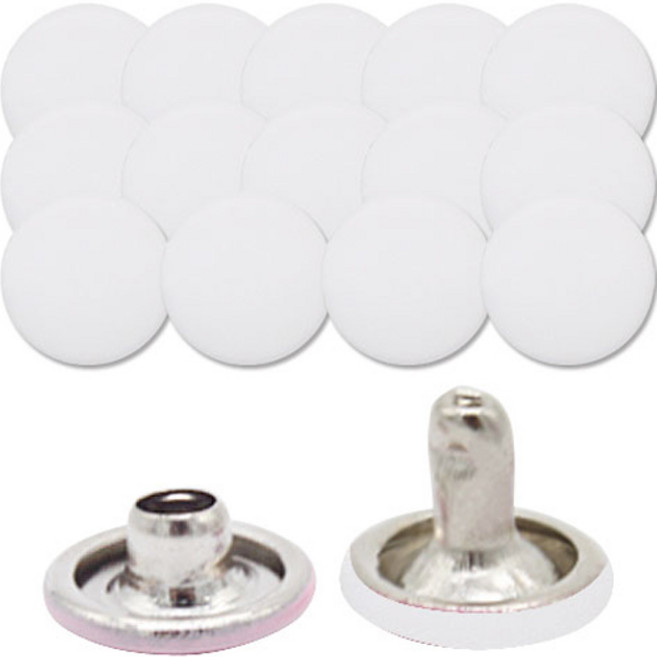 동대문단추왕 컬러 가시메알, 화이트, 15개