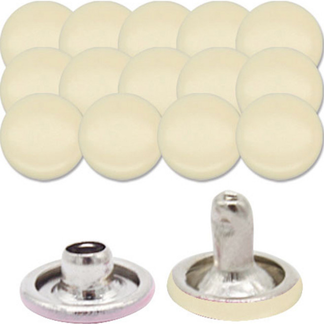 동대문단추왕 컬러 가시메알, 베이지, 15개