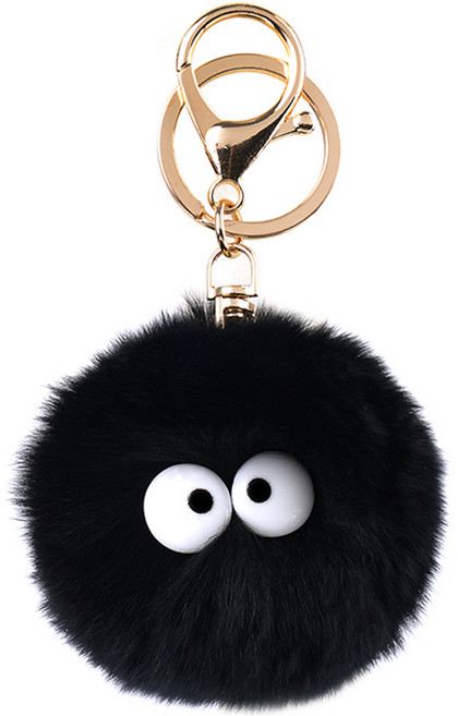 생활공식 폼폼 방울 키링, 블랙, 1개