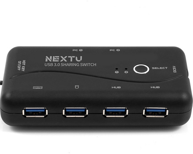 넥스트유 USB3.0 2:4 수동선택기, NEXT-3506PST, 1개