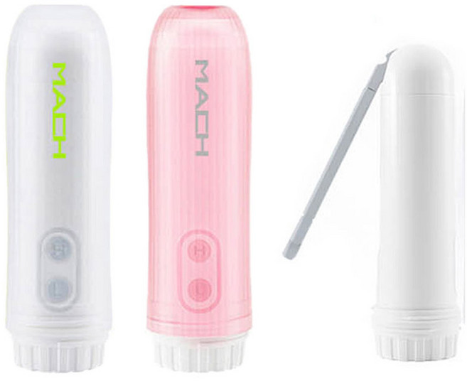 마하 휴대용 비데 2종 세트, 화이트, 핑크