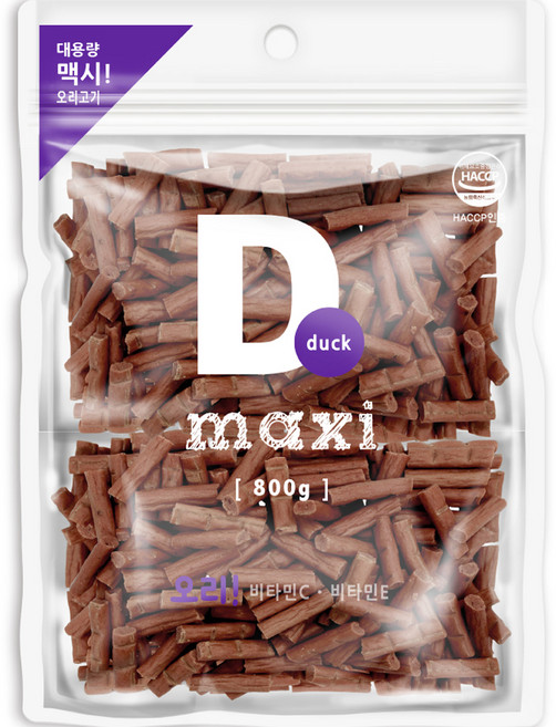 맥시 강아지 대용량 져키, 오리맛, 800g, 1개
