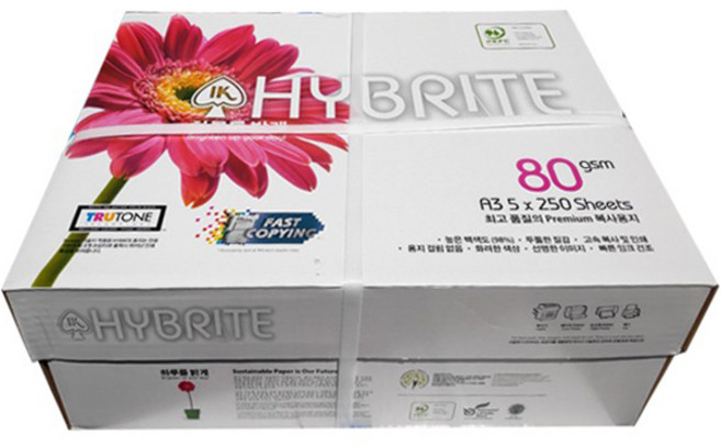 하이브라이트 복사용지 80g, A3, 1250개