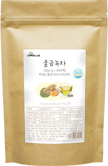 참랩 울금녹차 30p, 1g, 30개입, 1개