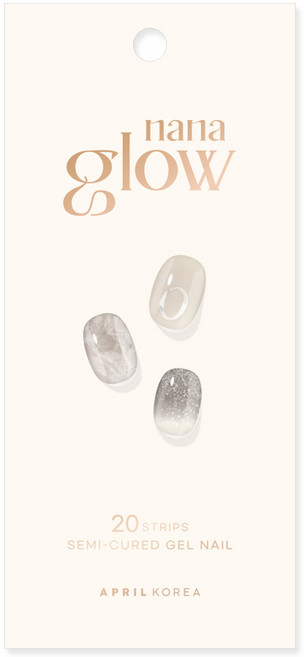 에이프릴네일 나나글로우 반경화 젤 네일 스티커 20p 세트, GN16 글린트오브제, 1개
