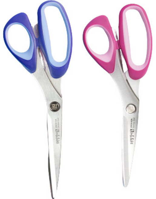 대장장이 스페셜 주방가위 핑크와인 + 마린블루 2종 세트, 혼합색상